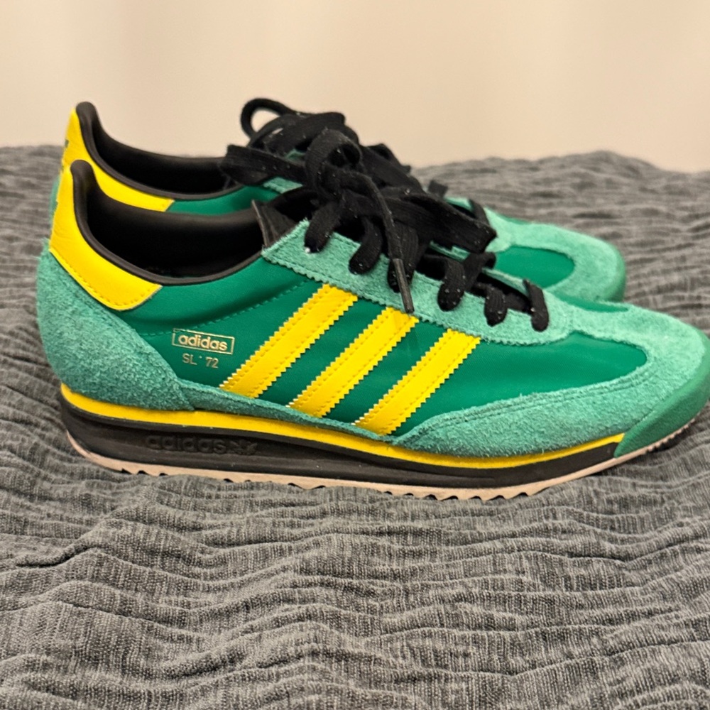 Adidas Men's SL 72 RA Green and Yellow Sneakers